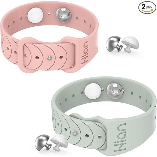 Hion Motion Sickness Bracelets Sea Sickness Wristbands for Motion Sickness/Morning Sickness/Pregnancy Nausea Anti Nausea Wristband Acupressure Nausea Bands Motion Sickness Bands(Beryl+Pink