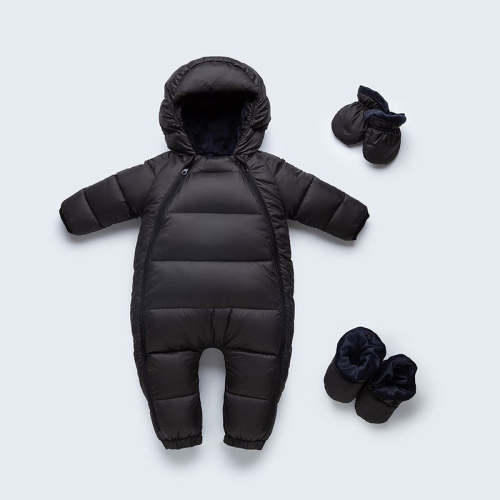 Newborn Baby Hoodie Down Puffy Jumpsuit Pram Snuggly Snow Suit-96
