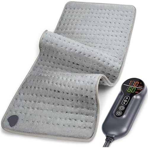 Heating Pad - Electric Heating Pad for Back Pain and Cramps Relief, Moist Heat Pad for Shoulder, Knee, Neck, 6 Heat Settings & Auto Shut Off and Machine Washable, 24" x 12"