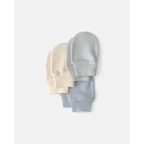 Baby 3-Pack Mitts - Blue/Ivory | Carter's