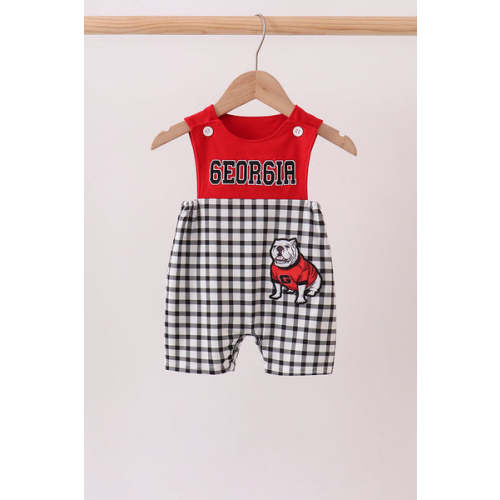 Red Georgia Applique Gingham Jon Jon – HoneyBean