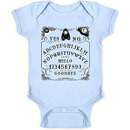 Pop Threads Ouija Board Seance Spirit Board Design Goth Gothic Infant Baby Boy Girl Bodysuit