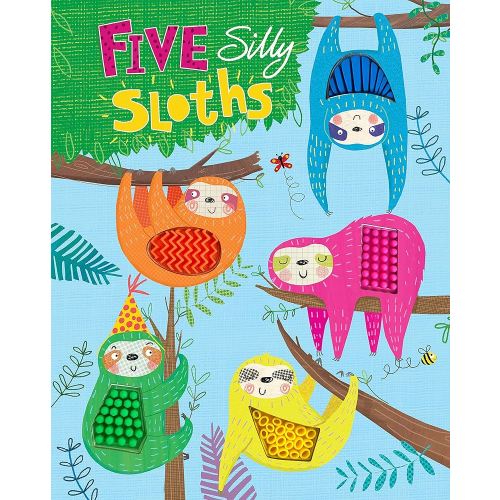 Five Silly Sloths - Silicone Touch and Feel Board Book - Counting