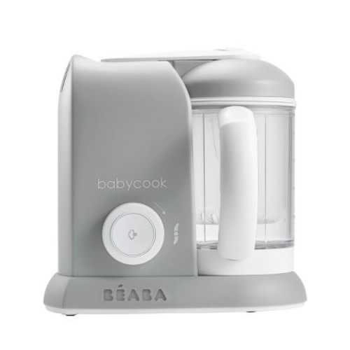 Beaba Babycook Solo Food Processor - White/Gray: Blends, Steams, Purees, BPA-Free