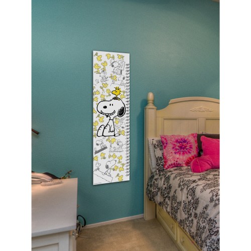 Marmont Hill - "Woodstock and Snoopy" Print on Canvas Growth Chart - Multi-Color