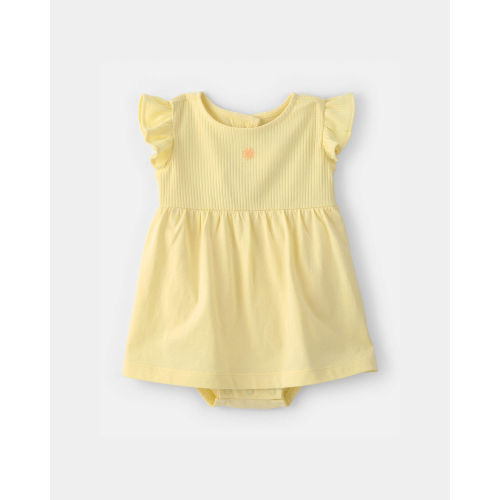 Baby Girl Sunshine Short-Sleeve Bodysuit Dress - Yellow | Carter's