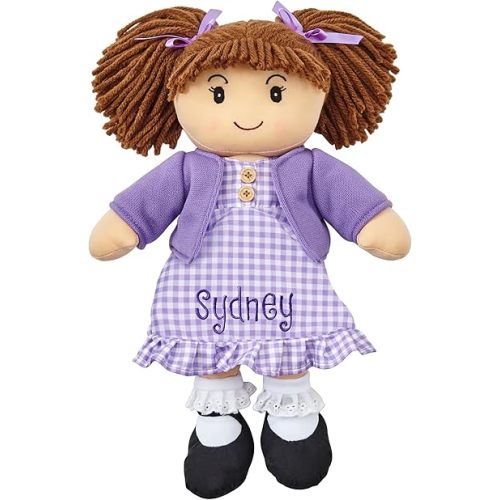 Let's Make Memories Personalized Rag Doll - Mini-Me Doll - Doll for Girls - Toy for Girls - Light Brown Hair