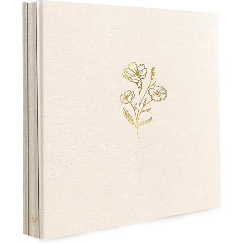 Holoary Photo Album 4x6 600 Photos 5 Pictures Per Page, 600 Pockets 4”x6” Picture Album, Linen Fabric Cover Big Picture Book for Photos, 4x6 Photo Albums for Family Weddings Travel Memories(Beige)