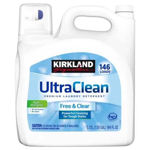 Kirkland Signature Ultra Clean Free & Clear HE Liquid Laundry Detergent, 146 loads, 194 fl oz | Costco