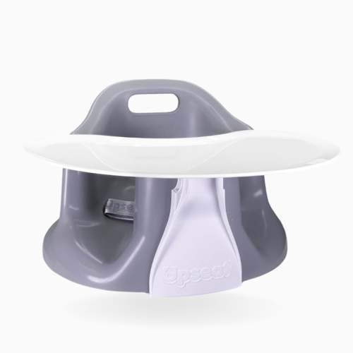 Upseat Baby Floor & Booster Seat with Tray - Grey