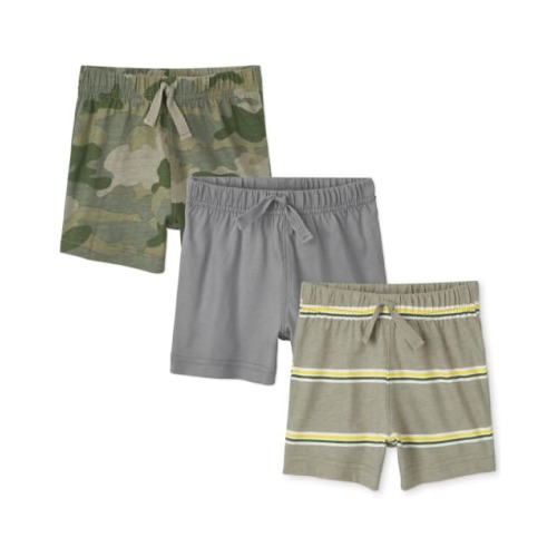 Baby Boys Camo Shorts 3-Pack - Green