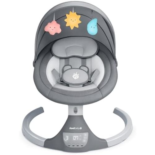 Jool Baby Nova Baby Swing for Infants – Bluetooth Music, Remote (Gray)