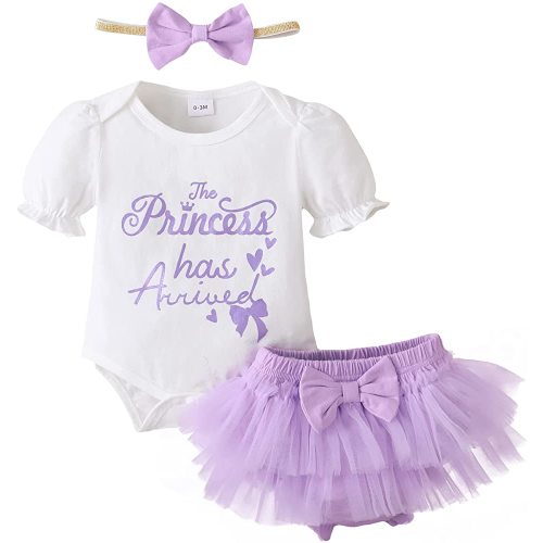 Kucnuzki Newborn Infant Baby Girl Clothes Outfits Romper Tutu Shorts Set Cotton Baby Toddler Clothes for Girls