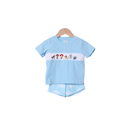 Smocked Cowboy and Friends Cloud Set