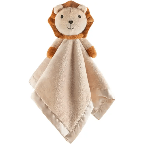 Pro Goleem Lion Security Blanket, Soft Lovey Unisex Lovie Baby Gift for Newborn Boys and Girls Snuggle Toy Stuffed Animal 16 Inch