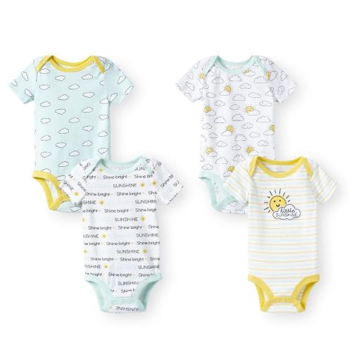 Koala Baby 4 Pack Assorted Bodysuits
