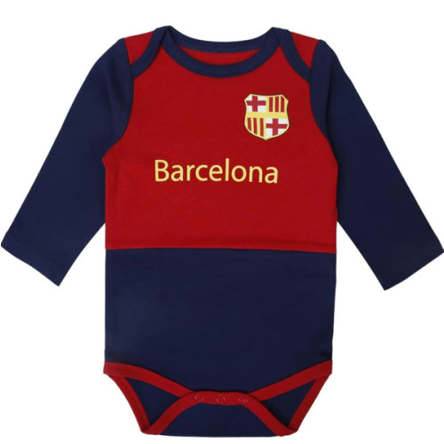 IDONEKER Newborn Barcelona Onesie Boys Girls Short And Long-Sleeve Baby Clothing | Unique Infant Team Soccer Bodysuits
