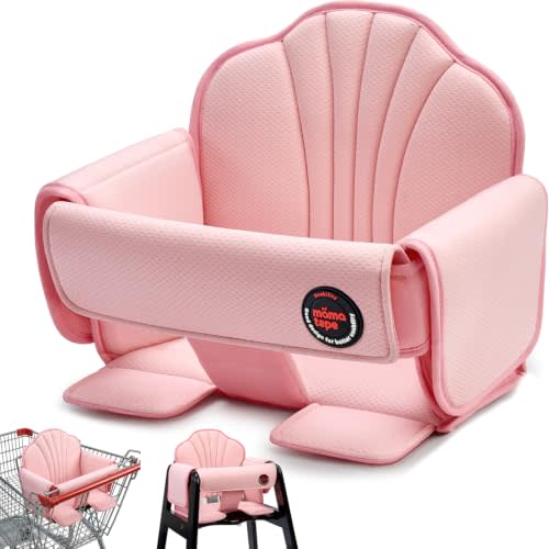 Padded Shopping Cart Cover for Baby, Pink | Universal Restaurant High Chair Seat Cover, Machine Washable, Soft Buggy Seat Protector, Infant Toddler Boy & Girl