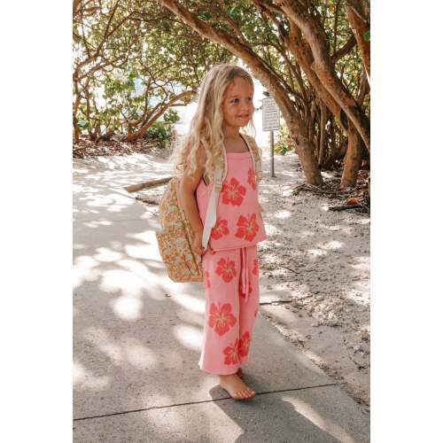 Pink Knit Cotton Set Little Surfer Girl