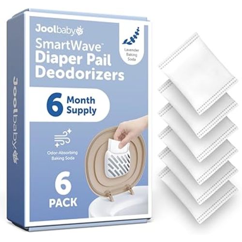 Jool Baby Diaper Pail Baking Soda Deodorizer Packets – Helps Eliminate Odors & Keeps Your Nursery Smelling Fresh – Lavender-Scented (6 Pack)