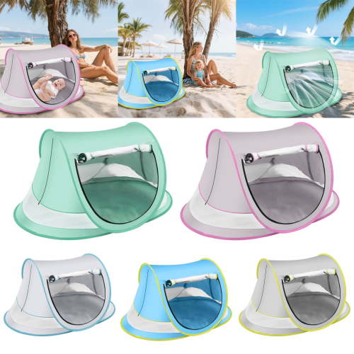 Baby Beach Shelter Beach Tent,Pop-up Baby Beach Tent,UPF 50+,Camping UV Protection,Sun Protection Pool Baby Tent,Travel Automatic Portable Sun Tent,Summer Sun Shade Shelter for Toddlers 0-2