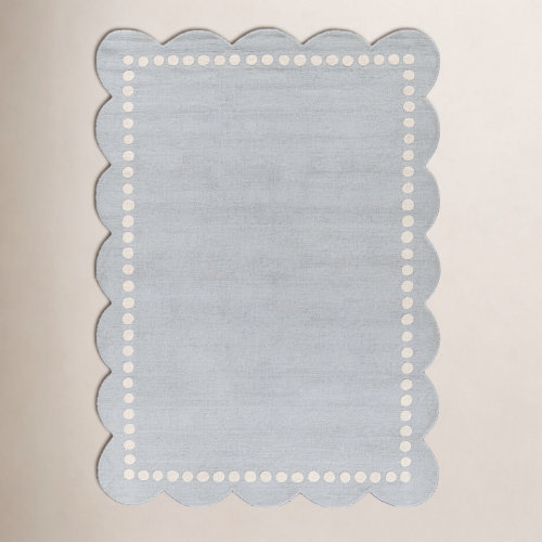 Birch Lane™ Lola Hand Tufted Wool Solid Blue Area Rug 2' X 3' "& Reviews" | Wayfair
