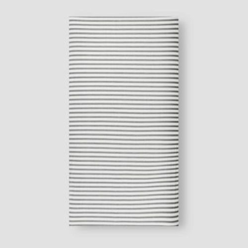 Layette by Monica + Andy Fitted Crib Sheet - Gray Stripes: Organic Cotton, Percale Weave, Standard Crib Size, 200 Thread Count