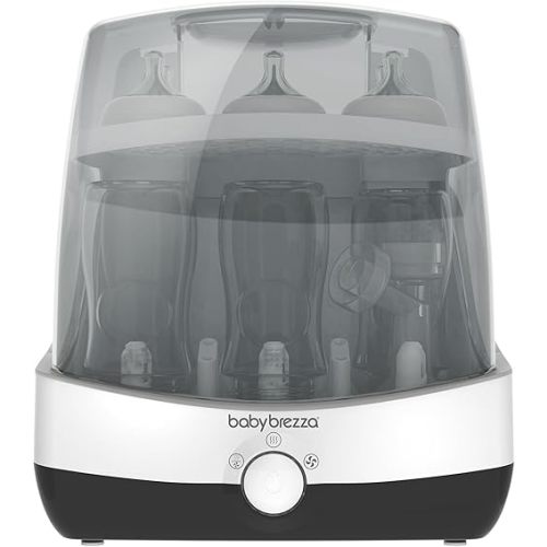 Baby Brezza Superfast 10 Minute Baby Bottle Sterilizer + Dryer - 75% Faster – Universal Electric Steam Sterilization for All Bottles, Pacifiers + Breast Pump Parts