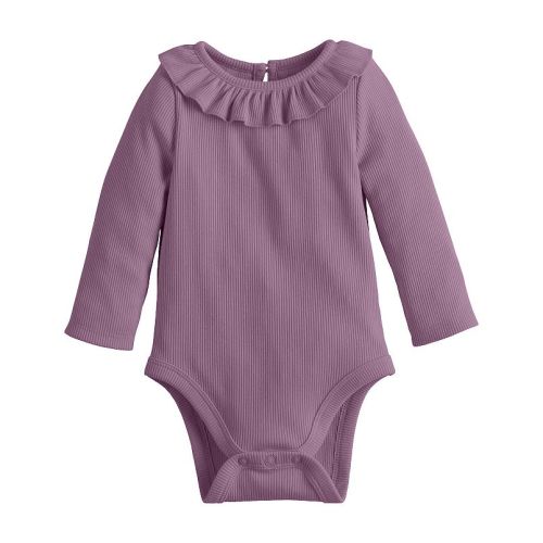 Baby Girls Jumping Beans® Ruffle Collar Long Sleeve Bodysuit