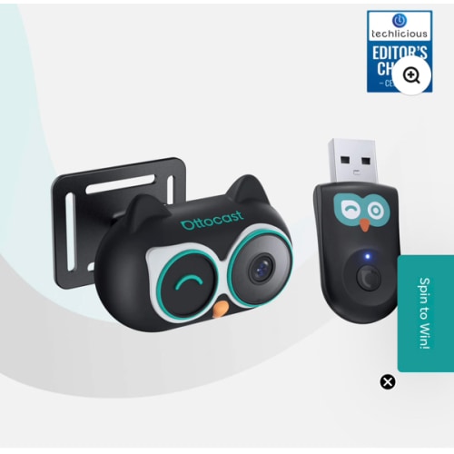 Ottocast Cabin Care Wireless CarPlay Adapter with Rear Seat Monitor