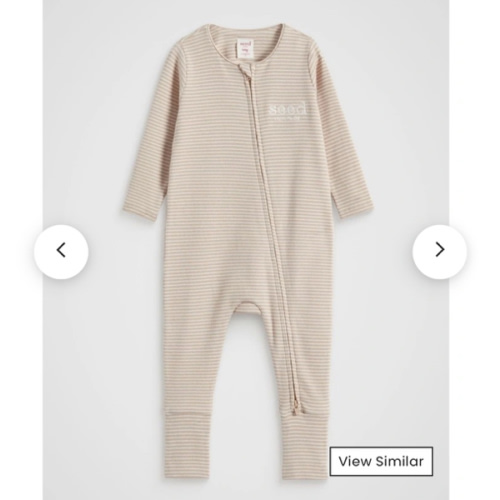 Core Logo Zipsuit in Sand Stripe