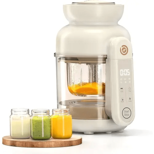 Auto Baby Food Maker, Glass Baby Food Mill, Baby Blender & Steamer and Puree Maker with Auto Cooking, Easy Cleaning, Touch Screen, Dishwasher Safe(12oz)