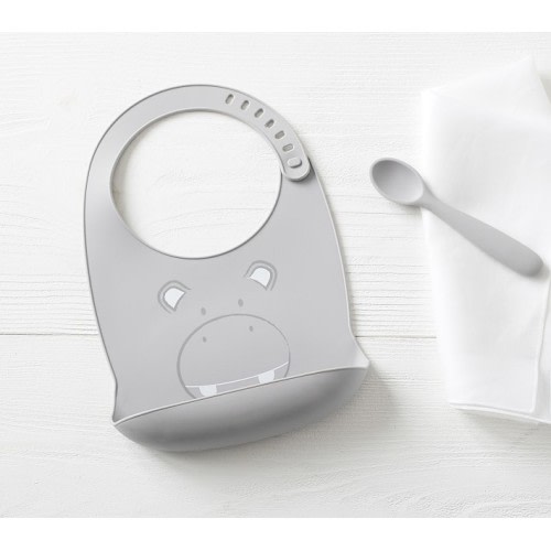 Hippo Silicone Baby Bib
