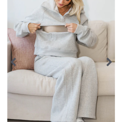 NURSING COLLECTION: Love In Every Layer Heather Gray Sweatpants