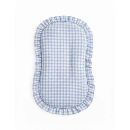 Blue Gingham Ruffle Baby Lounger Cover