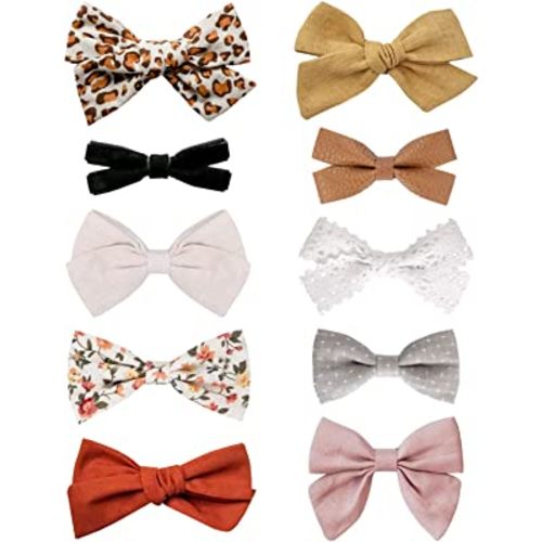 Baby Girl Hair Clips, Bows Barrettes Fully Lined Alligator Clip Hair Accessories for Little Girls Toddler Kids Children