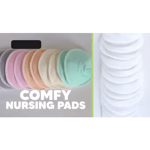 KeaBabies 14pk Washable Nursing Pads, Organic Reusable Breast Pads for Breastfeeding, Nipple Pads, Breastfeeding Essentials (Neutrals, Large 5")