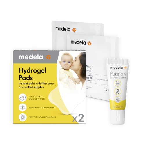 Medela Nipple Rescue Kit, Purelan Lanolin Nipple Cream 7g +2 Hydrogel Pads | Soothes & Heals Sore Nipples, Safe for Baby, No Need to Remove Before Breastfeeding, Dermatologically Tested