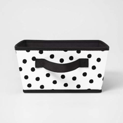 Small Canvas Dot Bin Black/White - Pillowfort™
