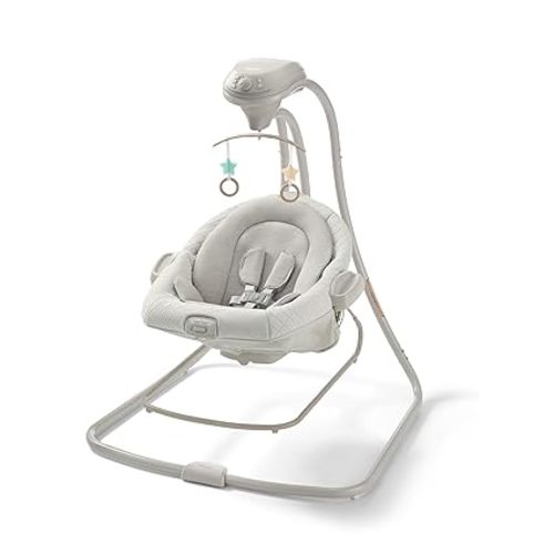Graco DuetConnect LX Portable Baby Swing and Bouncer, Multi-Direction Baby Bouncer Seat, Multiple Swing Speeds, Great Gift for New Parents, Redmond