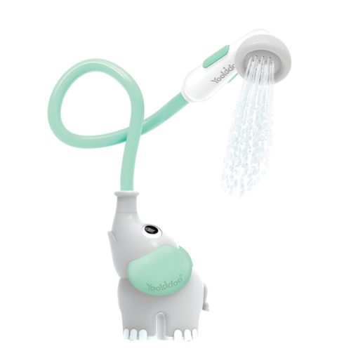 Yookidoo Baby Bath Shower Head - Elephant Water Pump with Trunk Spout Rinser - Control Water Flow from 2 Elephant Trunk Knobs for Maximum Fun in Tub or Sink for Newborn Babies