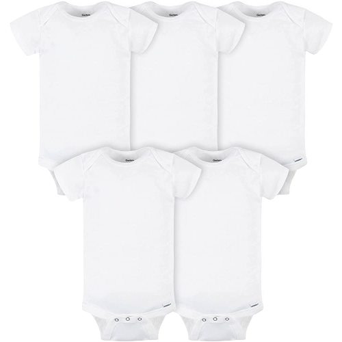 Gerber unisex-baby 5-pack Solid Onesies Bodysuits