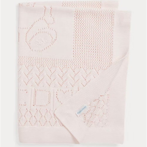 Ralph Lauren Pointelle-Knit Cotton Blanket