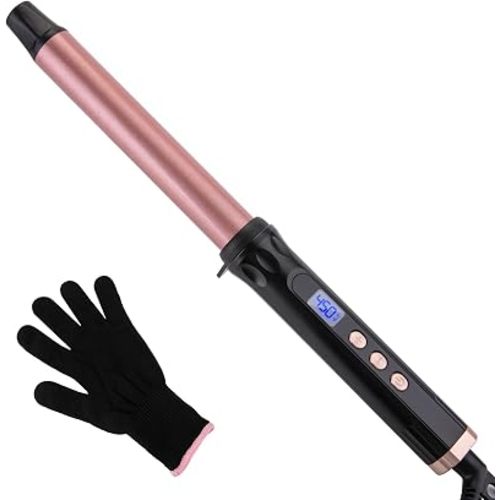 1 Inch Curling Wand, Ceramic Wand Curling Iron for Medium to Long Hair