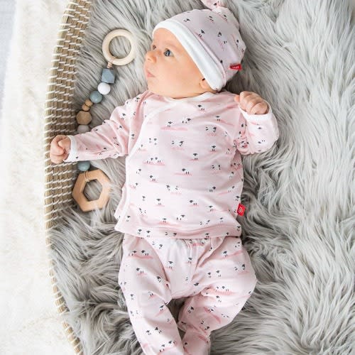 pink baa baa baby modal magnetic take-me-home kimono set – Magnetic Me