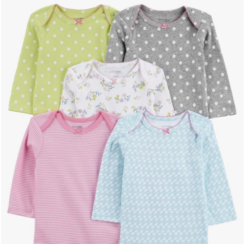 Simple Joys by Carter's Baby Girls 5-pack Long-sleeve Bodysuit