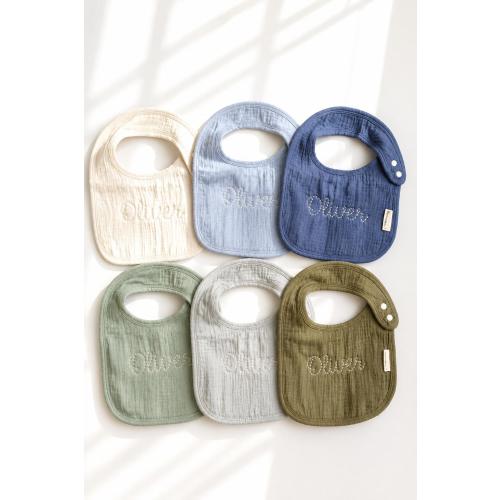Set of 6 Embroidered Baby Bibs | Personalized Baby Bib Set | Custom Name Bibs | Baby Shower Gift | Monogrammed Bibs | Newborn Gift
