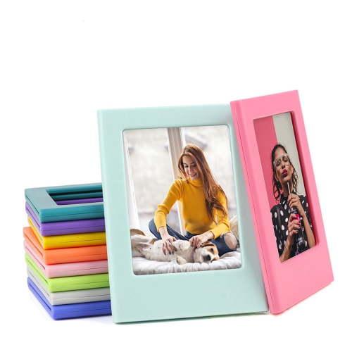 10 Pack Mini Magnetic Picture Frame, 3" Refrigerator Magnet Photo Frame for Fujifilm Polaroid Instax Mini, Small Picture Holder for Fridge Table Locker Whiteboard, Multicolor