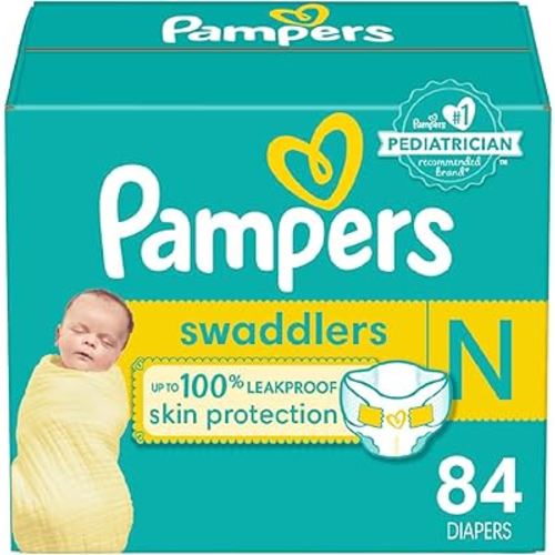 Amazon.com: Pampers Baby Diapers - Swaddlers - Size 0, 84 Count, Ultra Absorbent Disposable Newborn Diaper