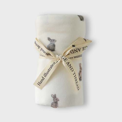 Stretch Baby wrap | Bunny design | Shop baby swaddles – Fledge and Thread